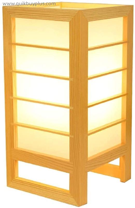 Table Lamps Simple Table Lamp Japanese-Style Tatami Table Lamp Solid Wood Table Lamp Bedroom Bedside Decoration Table Lamp Wooden Table Light Table Lights Desk Lamps Reading Lamps