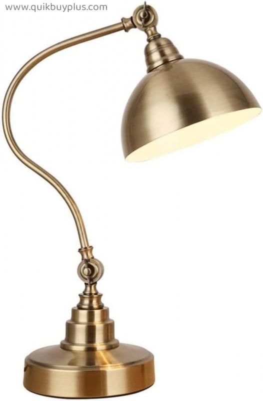 Table Lamps for Bedroom American Village Retro Iron Table lamp Modern Antique Brass Metal Luxury European Style Bedside Lamp Fisherman Vintage Creative Lantern Bedside lamp ( Size : 18*55cm/7*21.6in )