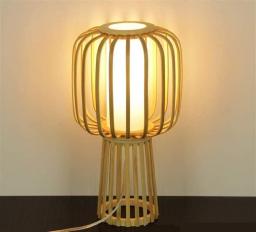 Table Lamps for Bedroom Bedside, Bamboo Woven Retro Table Lamps, Study Bedside Wooden Lamp Zen Lamp, Full of Modernity and Fashion Charm Home Decoration