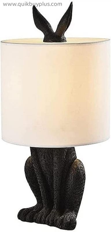 Table Lamps for Bedroom LED Masked Rabbit Table Lamp Post-Modern and Simple Design Rabbit Reading Lamp Apply to Living Room Dining Room Study Room Bedside Animal Desk Lamp (Color : Gold)