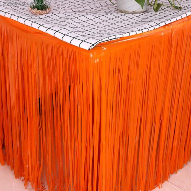 Table Skirt Wedding Decoration Table Birthday Party Decor 275*75cm Table Skirt Birthday Decoration Tablecloths For Party