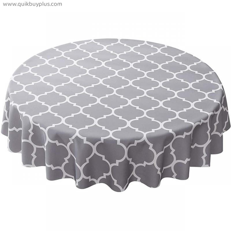 Tablecloths Waterproof Oil Proof Table Cloth Round Tablecloths for Indoor Outdoor Picnic Wedding Party Plaid Dining Tablecloths