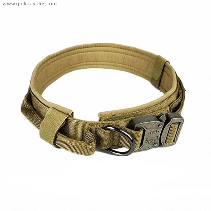 Tactical Dog Collar Adjustable Military Pet Collars Special Control Handle Quick Release for Medium Large Dogs Training Supplies