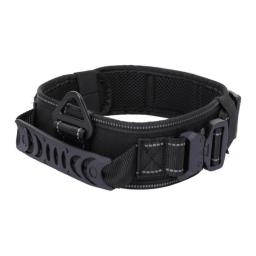 Tactical Dog Collar Double Iron Quick Release Buckle Nylon Dog Military Collar Adjustable 20-28 inch for Heavy Duty Large Dog Training Walking Hiking Hunting