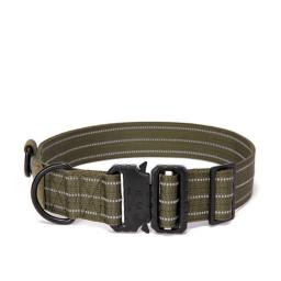 Tactical Dog Collar Nylon Adjustable Pet Collars Reflective Military Training Hunting Colorful Collar For Small Medium Large Dog