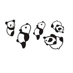 Tattoo Stickers Creative Panda Black And White Tattoo Stickers Waterproof Female Cute Animal Tattoo Stickers