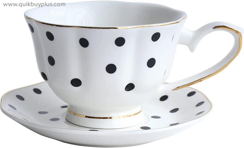 Tea Cup, Flower Shaped Coffee Cup Saucer Set Ceramic Afternoon Tea Set Fine Bone China Tea Cup