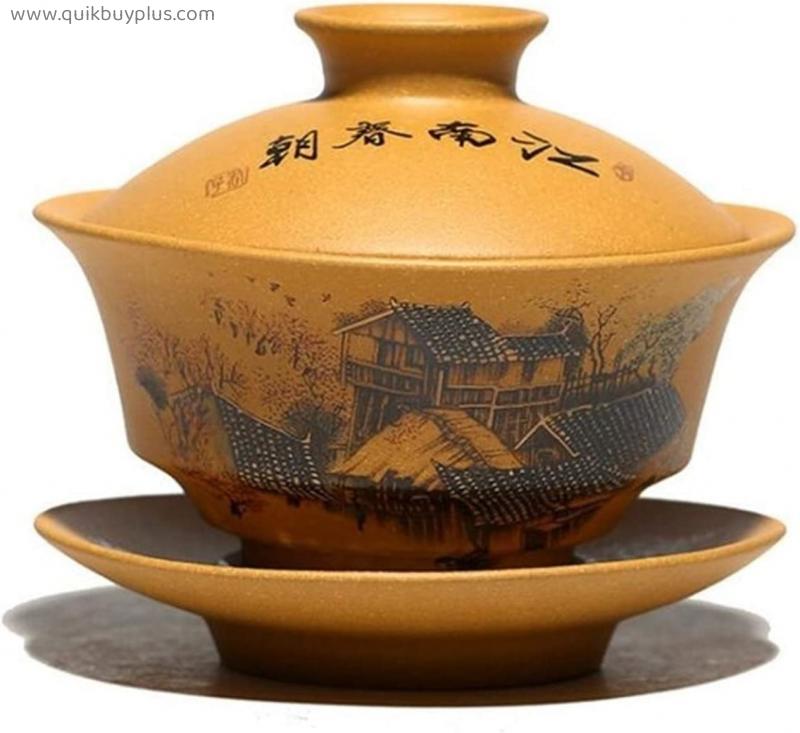 Tea Set  Tea Set Vintage Hand-painted Ceramic Tea Set Yixing Purple Sand  Porcelain Kung Fu Tea Set Bowl Tea Pot Set