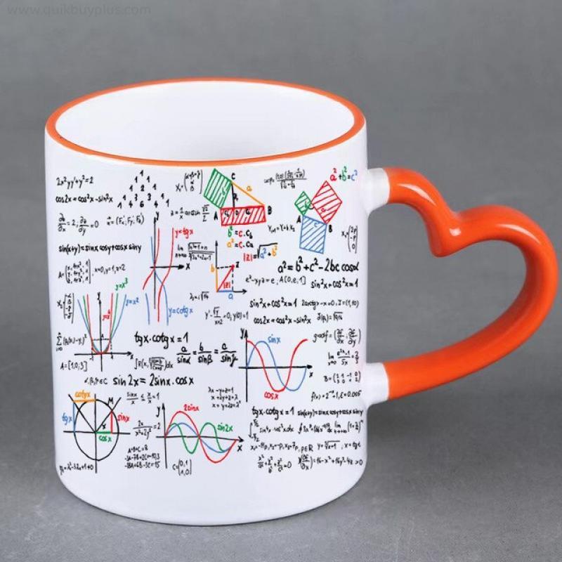 Teacher Coffee Mugs Student Cups Math Geek Mugs Programmer Mugen Engineer Tea Cups Mathematics Formulas Numbers School Education