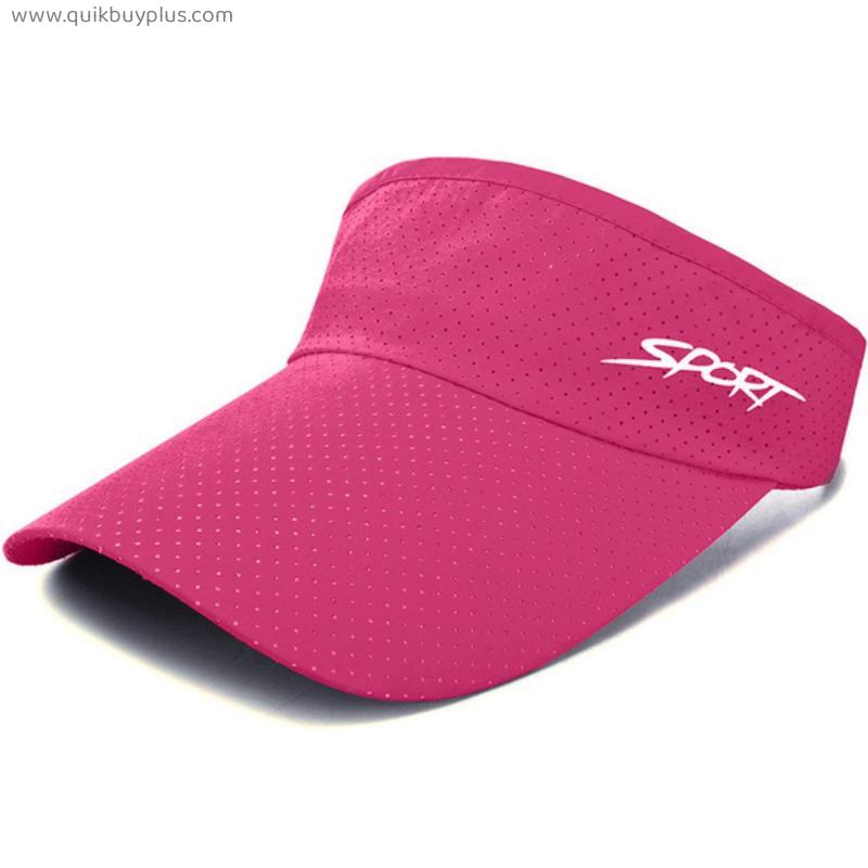 Tennis Caps Sun Sports Visor Hat For Men Women Running Beach Baseball Caps  Solid Color Wholesale golf hats