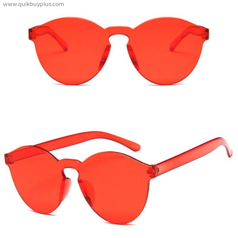 Thick Rimless Sunglasses Women Ocean Color Lens Sun Glasses Female Sexy Lady Transparent Shades UV400 Oculos De Sol Gafas