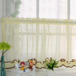 Tier Curtains Valances Short Curtains for Small Window Drapes Retro Fashion Room Darkening Curtains for Bedroom Shower Curtains for Bathroom Cafe Kitchen Curtains（W 35