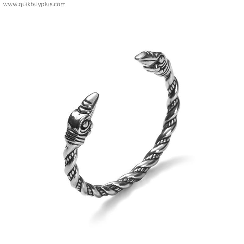 Titanium Steel Nordic Viking Norse Bracelet adjustable Men Wristband Cuff Bracelets Gift For Him