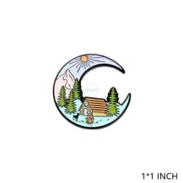 Travel Mountaineering Enamel Pins Cute Camping Lapel Badges For Clothes Jewelry Collar Brooches Gifts Accessories For Friends