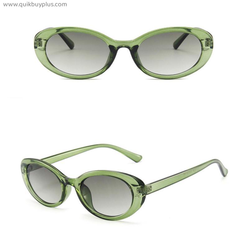 Trending Retro Oval Sunglasses Small Frame Sunglasses Women/Men Jelly Color Gothic Glasses UV400 Streetwear Eyewear