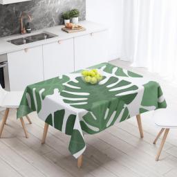 Tropical Plants Tablecloths Flowers and Leaves Rectangular Table Covers Decorative Tablecloths with Dining Room Coffee Tables