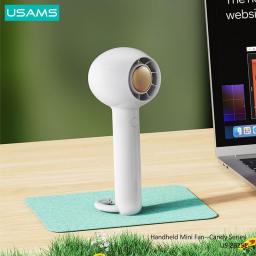USAMS Handheld Desktop Mini USB Fan Portable Cooler Fan Rechargeable Cooling Appliance Fan With Hanging Hooks For Outdoor