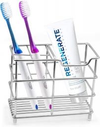 Uigos Toothbrush Holder for Bathroom , Stainless Steel Tooth Brush Holders with Multifunctional 5 Slots for Electric Toothpaste Holder