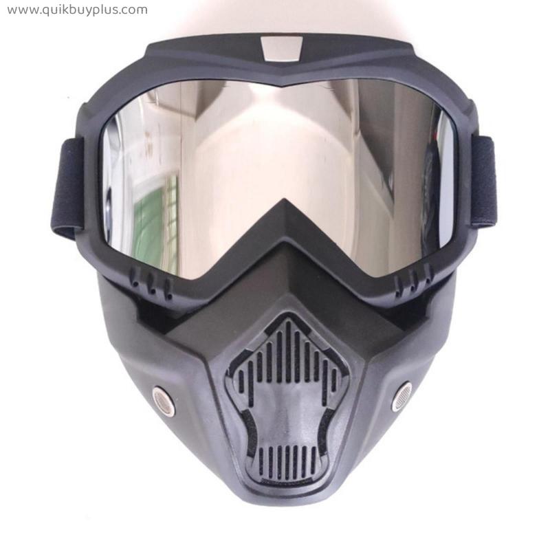 Unisex Ski Snowboard Mask Snowmobile Skiing Goggles Windproof Motocross Protective Glasses Safety Goggles with Mouth Filter