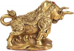 Utopone Office Copper Ornament, Ox Figurine 2021 Feng Shui Animal Statues, Brass Bull/Ox Sculptures Home Decor For New Year, Home Or Office Luck & Wealth Decoration,Brass (Color : Brass)