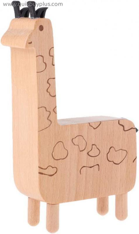 VLIZO Wooden Animal Music Boxes Birthday Party Gift for Children (Alpaca) (Color : En Forme De Girafe)
