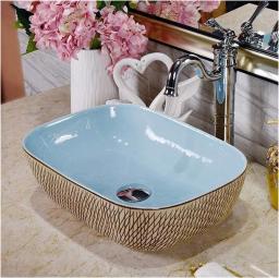 Vessel Sink with Faucet and Drain Combo Rectangle 16
