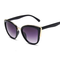 Vintage Black Sunglasses Ladies Cat Eye Sunglasses Ladies Color Lens Mirror Ladies Sunglasses Ladies Fashion Brand Design