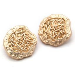 Vintage Flower Gold Metal Women Coat Buttons For Clothing Jacket Design Decorative Sewing Accessories For Needlework Wholesale