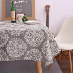 Vntage Linen Tablecloths rectangle Tea Table Cloth for Wedding Dining Room banquet outdoor Tablecloths Decor