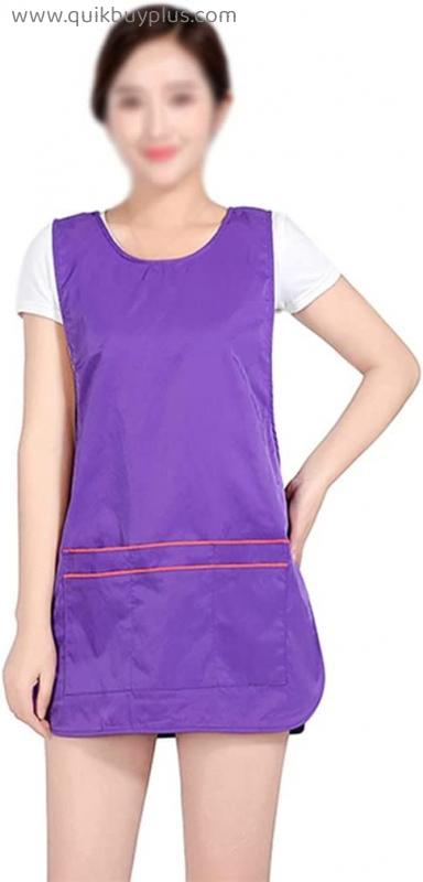 WAQAM Sleeveless Robe Hairdressing Barber Aprons Haircut Hair Aprons Workwear Beautician Clothes Female (Color : A, Size : One Size)