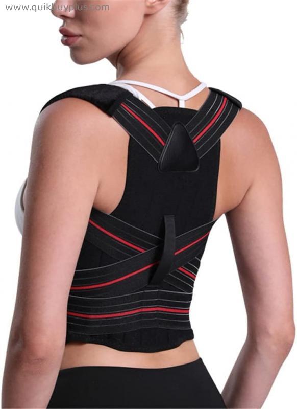 WGHJK Correcteur de posture réglable Back Support Épaule arrière Brace Correction de la colonne vertébracheuse posturale (Color : Black, Size : XXL code)