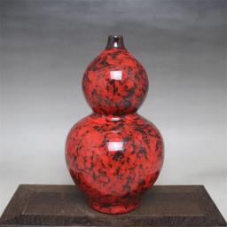 WLBHWL Chinoiserie Red Glaze Kilns, Calabash Bottles, Antiques, Antique Vases, Ornaments And Antique Porcelain Collections