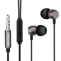 WOPOW Earphones 3.5mm Wired Control Sport Headset Wired Headphones With Microphone For Samsung For Huawei For Honor