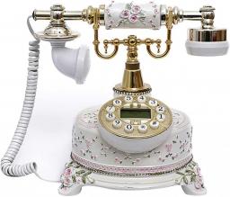 WUDAXIAN Old Phone Corded Landline Phones For Home, Retro Old Fashion Home Phone With Rotary Dial Keypad, Antique Telephones Novelty Gift For Decoration