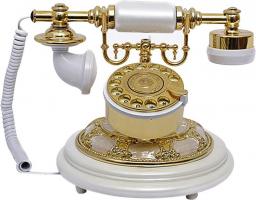 WUDAXIAN old phone Retro Landline Phone, Vintage Rotary Dial Phones Old Fashioned Wired Telephone, Classic Desk Phone Decor for Home Office Hotel