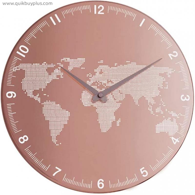 Wall Clocks Silent Non Ticking Battery Operated Modern World Map Decoration Living Room Bedroom Kitchen Creative Personalized Clocks