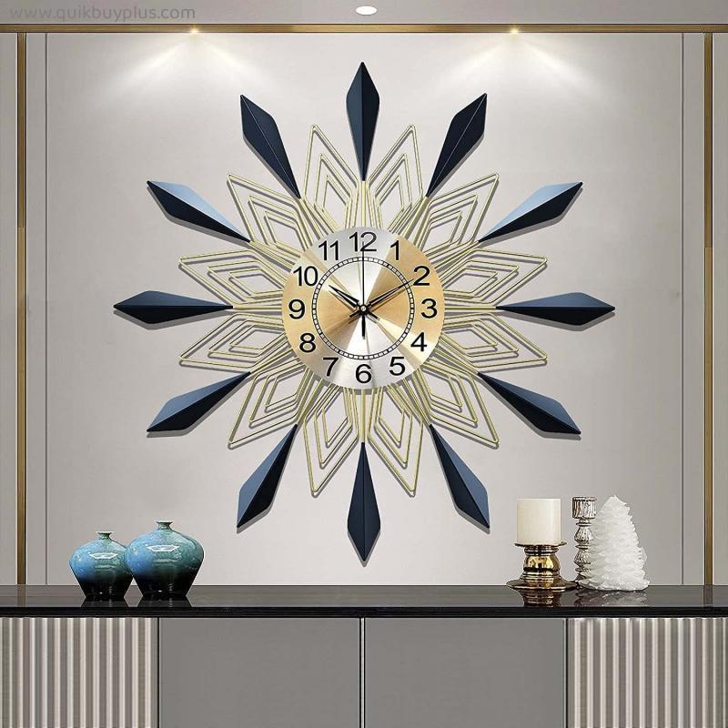 Wall Clocks for Living Room Decor, Mid Century Modern Wall Clock 28In Sunburst Clocks Battery Powered Silent Art Wall Clock for Bedroom……………