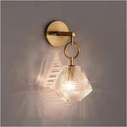 Wall Sconce Lighting Luxury Copper Wall Lamp Minimalist Crystal Lampshade Indoor Wall-mounted Lighting Fixture Creative Decorative Lighting Wall Lamp For Home Outdoor Halloween Decorations Wall Light