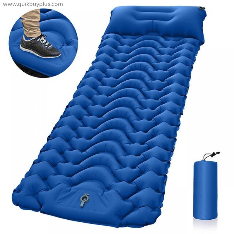 Waterproof Camping Mat Ultralight Inflatable Mattress With Pillows Outdoor Sleeping Pad Portable Hiking Trekking Air Cushion