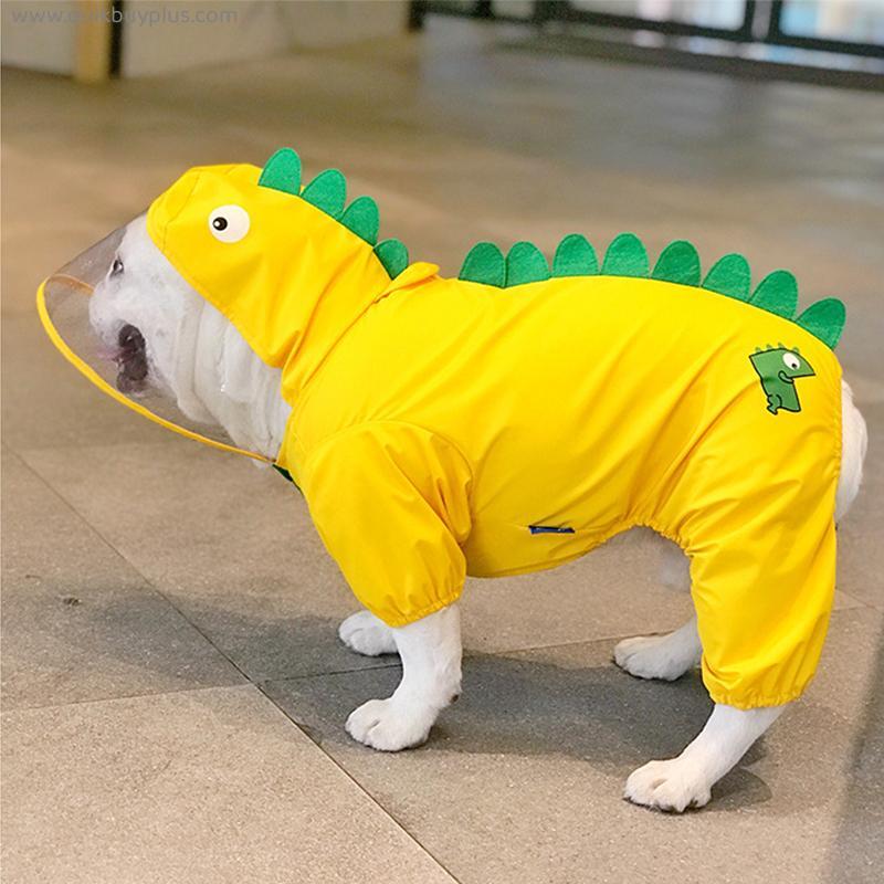 Waterproof Pet Dog Clothes For Dogs Raincoat Dinosaur Jumpsuits Pug French Bulldog Raincoats For Dogs Jumpsuits Pet Rainwear