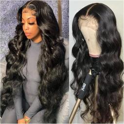 Wig Wave Lace Front Wig Human Hair Lace Frontal Wigs for Black Women Hair Pre Plucked 8-30 Inch Loose Deep Wave Wig 150% Density Lace Front Wig (Density : 150%, Stretched Length : 16in)