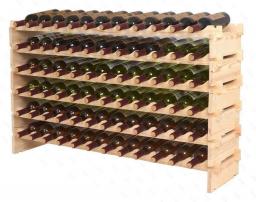 Wine Shelf Storage Magnificent Hand Made a Wooden Rack Natural Solid Hardwood Piece Lock Easy Install Wine Bottle 6 Shelves 12 Bottle Stackable Home Kitchen Chilling Room Holding up to 72