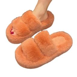 Winter Slippers Woman Trend Thick Bottom Warm Home Slippers House Plush Fluffy Indoor Slippers Female  Plus Size