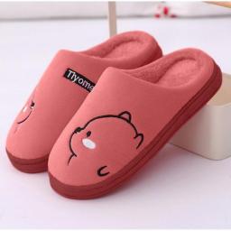 Winter Women Slippers Lady Warm Plush Cartoon Home Cotton Shoes Female Concise Indoor Bedroom Flats Comfortable Women's Footwear
