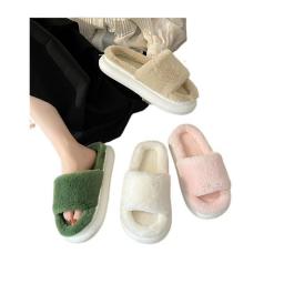 Winter Women Slippers Thick-bottomed Slippers for Home Soft Platform Shoes Indoor House Warm Cotton Slides