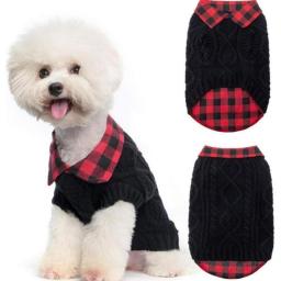 Winvacco Pet Sweater Dog Clothing Knitted Cat and Dog Clothes