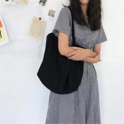 Women Big Canvas Shopping Bag Reusable Soild Extra Large Tote Grocery Bag Eco Environmental Shopper Shoulder Bags For Young Girl