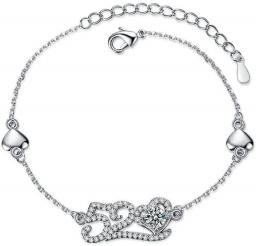 Women Clavicle Chain Jewelry Adjustable Bangle Girlfriend Lovers Birthday Valentine Day Gift Jewellery (Gem Color : Women Bracelets)