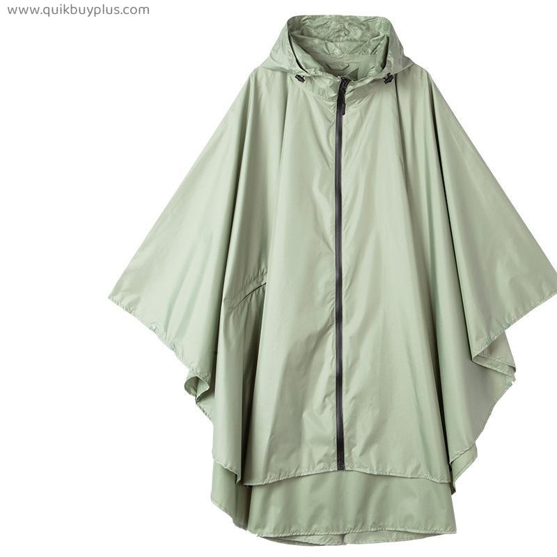 Women Fashion Windproof Rainproof Hooded Poncho Hiking Outdoor Raincoat