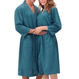 Women Men Bath Robe Shower Sleepwear Nightgowns Robe Male Female Bathrobe Long Woman Man Pajamas 1pcs